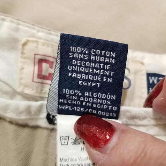 Chaps Men's Beige Cargo Pants 100% Cotton 6 Pockets Size 36W X 30L - Picture 8 of 10